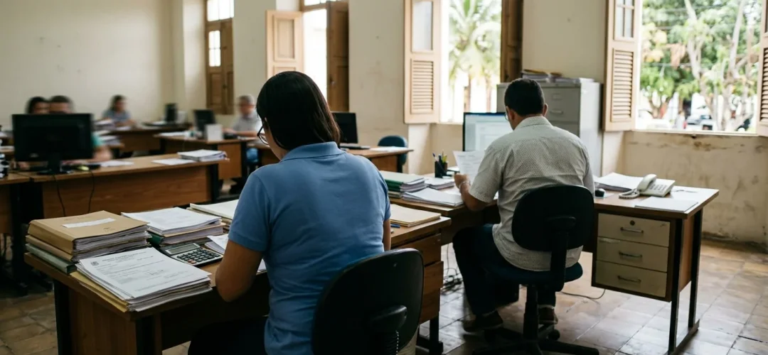 Pessoas trabalhando em um escritório
