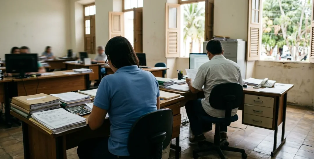 Pessoas trabalhando em um escritório
